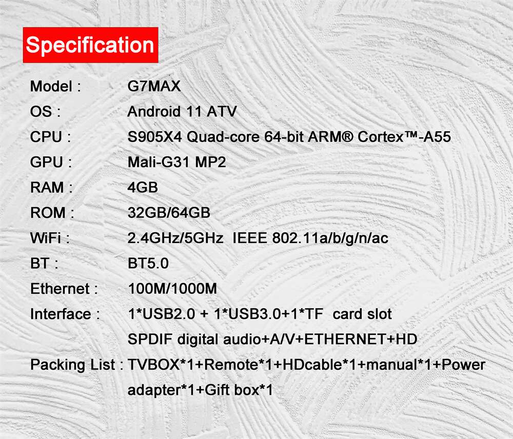 Introducing the Latest - G7 MAX amlogic S905X4 streaming player